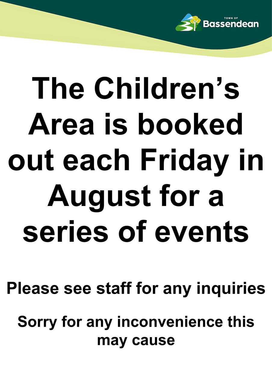 Children's Area Closure