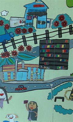 Library's turning 50 - 2017 Reading area - mural