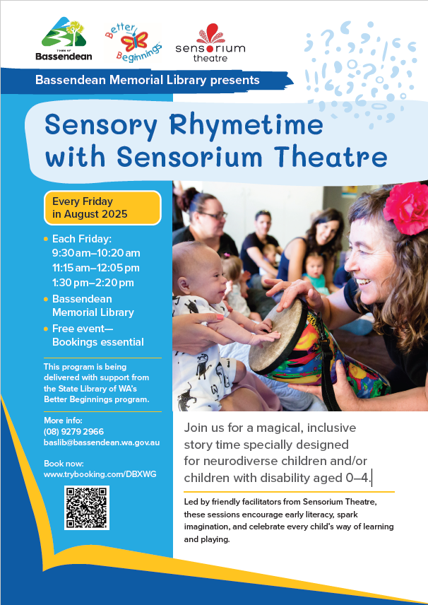 Sensory Rhymetime coming to Bassendean Library this August
